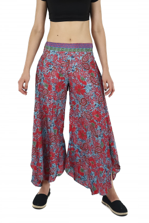 Pantaloni - Pantaloni Petal Tips din material fluid - Model 51