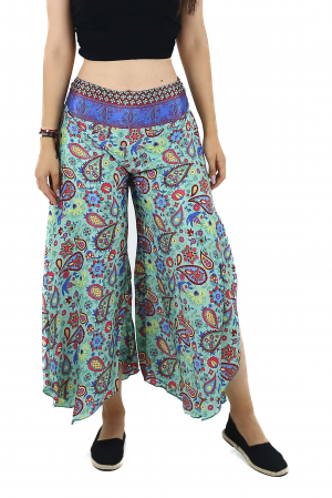 Pantaloni - Pantaloni Petal Tips din material fluid - Model 53