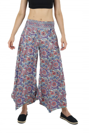 Pantaloni - Pantaloni Petal Tips din material fluid - Model 57