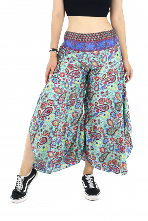 Pantaloni - Pantaloni Petal Tips din material fluid - Model 60