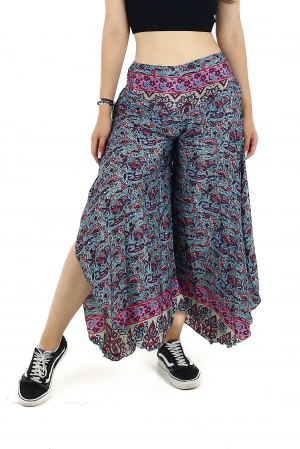 Pantaloni - Pantaloni Petal Tips din material fluid - Model 63