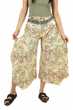 Pantaloni - Pantaloni Petal Tips din material fluid - Model 3