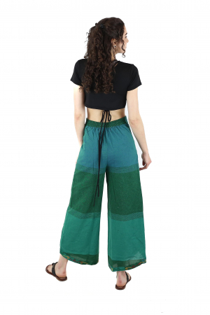 Pantaloni Sary cu broderie - Menta [3]