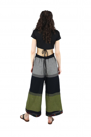Pantaloni Sary cu broderie - Menta [4]