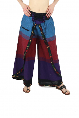 Pantaloni Sary cu broderie - Menta [0]
