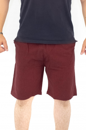 Pantaloni scurti din bumbac cu un buzunar la spate - Alb [0]
