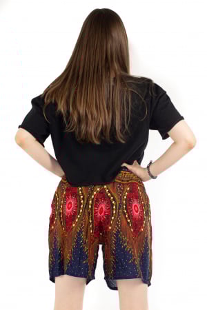 Pantaloni scurti - Motive tip paun [3]