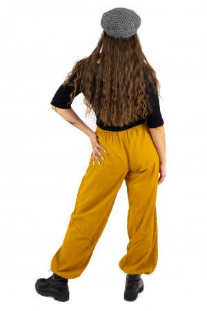 Pantaloni sport cu elastic pe picior - Negru [3]