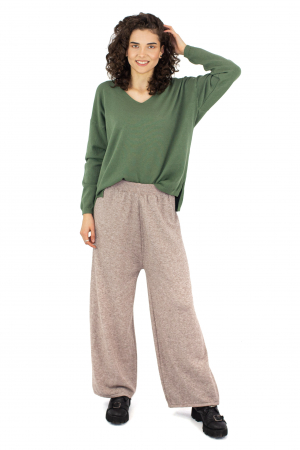 Pantaloni sport cu talie inalta - Mustar 22N25D [1]