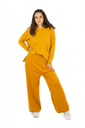 Pantaloni sport cu talie inalta - Mustar 22N25D [1]