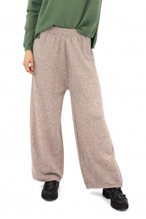 Pantaloni - Pantaloni sport cu talie inalta - Mustar 22N25D