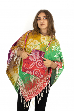 Poncho scurt, model Floral - Surpriză [2]