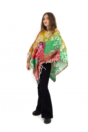 Poncho scurt, model Floral - Surpriză [4]