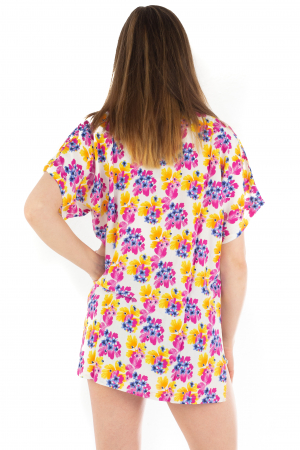 Poncho din Rayon - Painted Flowers [3]