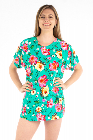 Poncho din Rayon - Flower Garden [1]