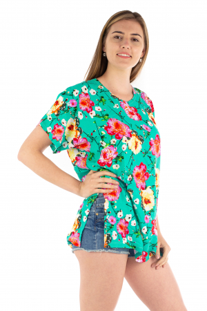 Poncho din Rayon - Flower Garden [2]