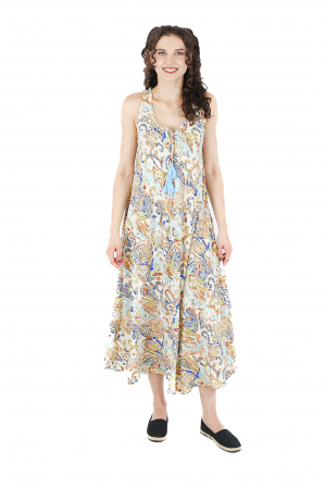 Rochii - Rochie boho lunga cu bretele late si croi larg - Model 5