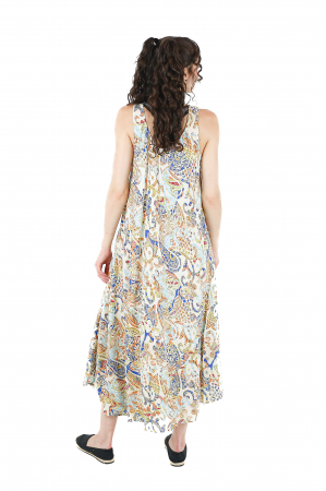 Rochie boho lunga cu bretele late si croi larg - Model 5 [3]