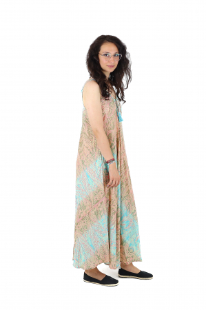 Rochie boho lunga cu bretele late si croi larg - Model 9 [2]