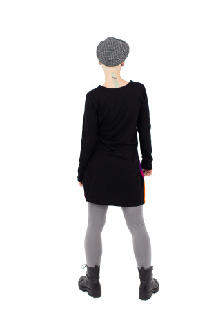 Rochie circle medie din bumbac cu maneca lunga [3]