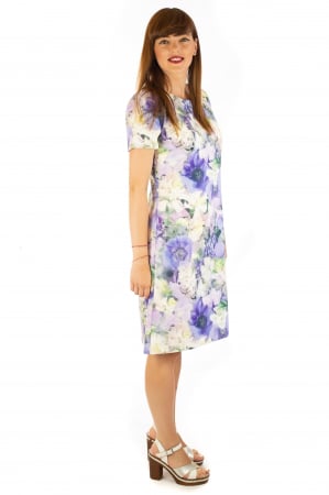 Rochie cu print digital floral - Zambile [4]