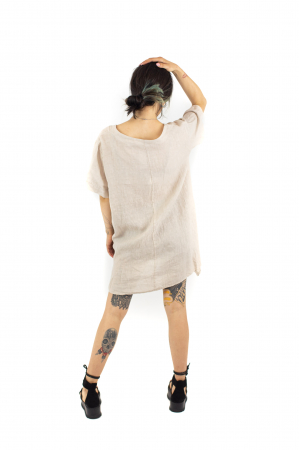 Rochie din In in colturi - Crem - 21121 [6]