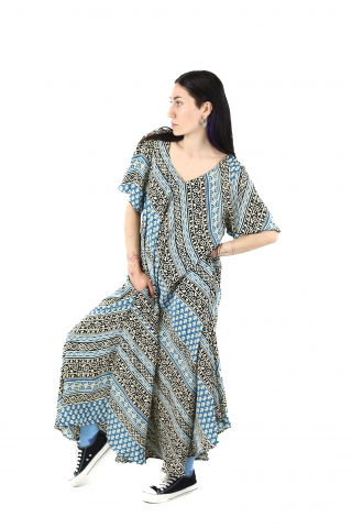 Rochie lunga cu buzunare din material fluid - Model 1 [1]