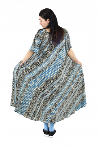 Rochie lunga cu buzunare din material fluid - Model 1 [2]