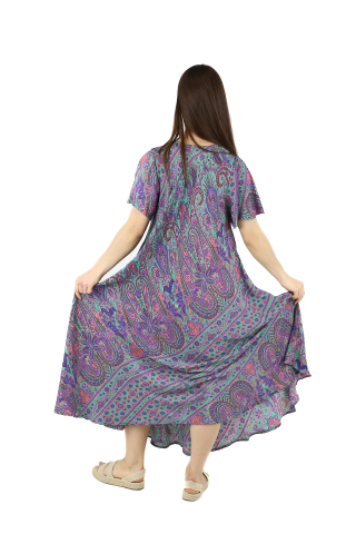 Rochie lunga cu buzunare din material fluid - Model 3 [3]