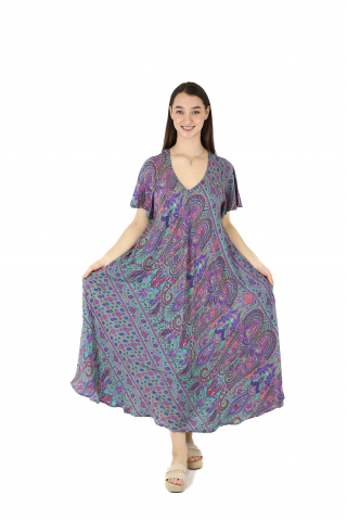 Rochie lunga cu buzunare din material fluid - Model 3 [0]