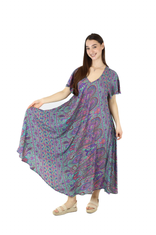 Rochie lunga cu buzunare din material fluid - Model 3 [1]