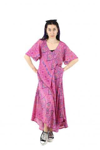 Rochie lunga cu buzunare din material fluid - Model 5 [0]