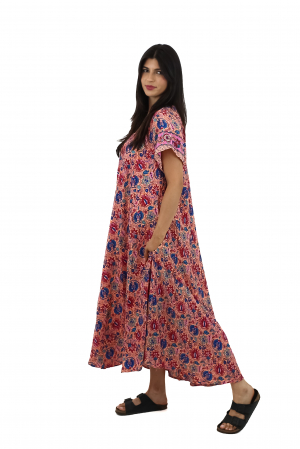 Rochie lunga cu buzunare si decolteu rotund - Model 12 [1]