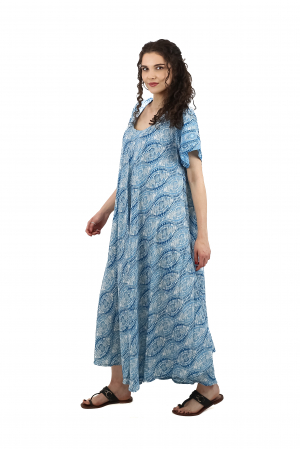 Rochie lunga cu buzunare si decolteu rotund - Model 1 [1]