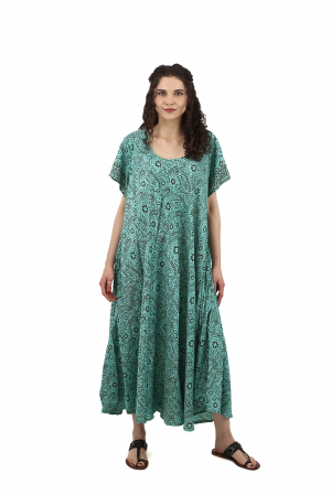 Rochie lunga cu buzunare si decolteu rotund - Model 1 [3]