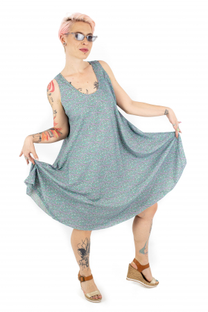 Rochie midi tip maiou din material fluid - M-18 [2]