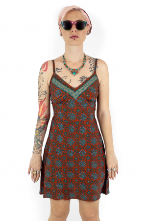 Rochie scurta cu bretele si elastic la spate - M-37 [0]