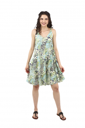Rochii - Rochie scurta cu croi lejer din material fluid - Model 1