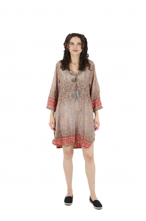 Rochie scurta cu croi lejer si imprimeu oriental - Model 4 [1]