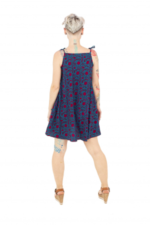 Rochie vaporoasa cu bretele - Turcoaz - M17 [3]