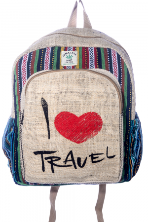 RUCSACURI - Rucsac din canepa si bumbac - I Love Travel 2