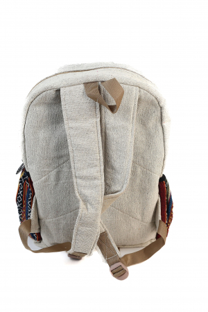 Rucsac mare din canepa si bumbac cu print artistic - Elefant Magestic [4]