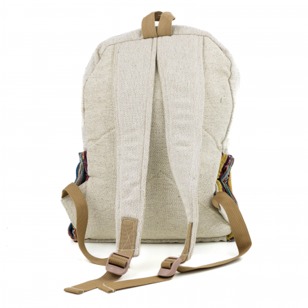 Rucsac mare din canepa si bumbac cu print artistic - Go Touch Grass (Seriously) [3]