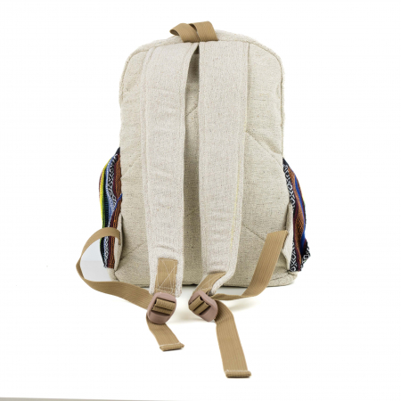 Rucsac mare din canepa si bumbac cu print artistic - Grizzly [3]