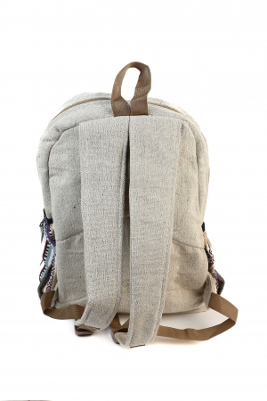 Rucsac mare din canepa si bumbac cu print artistic - Radiate Good Energy [2]