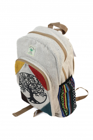 Rucsac Mare din Canepa si Bumbac cu Print - Tree of Life [1]
