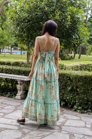 Salopeta boho lunga evazata cu volanase pe picior - Model 1 [3]