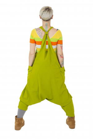 Salopeta lejera intr-o culoare din bumbac 3/4 - Lime [3]