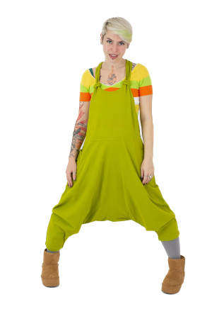 Salopeta lejera intr-o culoare din bumbac 3/4 - Lime [0]