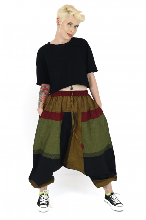 Șalvari cu 2 buzunare cu fermoar - Verde [1]